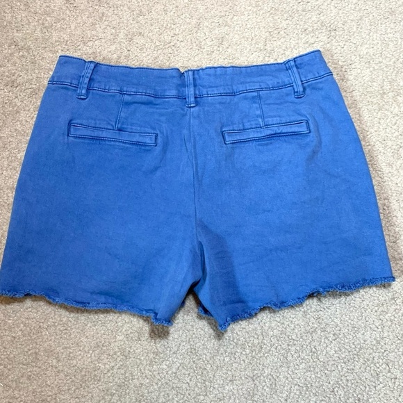 Land n Sea Blue Cotton Blend Shorts with Raw Hem and Relaxed Fit. Women Size 6 - Picture 2 of 9